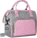 IDEATECH Insulated Lunch Box for Women, Cute & Reusable Cooler Lunch Bag for Work, Office & Picnic, Leak-Proof Tote with Shoulder Strap (Pink)