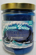 Smoke Odor Exterminator 13oz Jar Candle, Ocean Breeze One Pack.