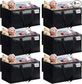 StorageRight Large Moving Bags Heavy Duty Storage Totes for Storage,Packing & Moving Collapsible Moving Supplies with Large Capacity, Reinforced Zippers and Handles, 88L, 6 Packs
