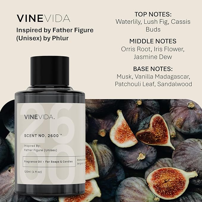 VINEVIDA [32oz] Father Figure (Unisex) Fragrance Oil for Candle Making - Natural Candle Oil Scents - Soap Making Essential Oil - Made in USA