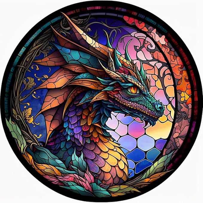 Meothan Paint by Number for Adults, Colorful Dragon Painting by Numbers for Adults Beginner, Acrylic Easy Paint by Numbers Kits on Canvas for Gift Home Wall Decor 13.8”W x 13.8”L