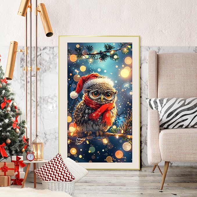 ATDMS Large Diamond Painting Kits for Adults DIY 5D Christmas Diamond Art Kits for Adults Full Drill Christmas Bird Diamond Painting Kits Gem Art Kits for Home Wall Decor 15.7x27.5 Inch