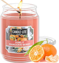 Candle-lite Scented Candles, Sunlit Mandarin Berry, 18 oz Jar, Proudly Poured in The USA, Aromatherapy Candle, Single-Wick with 110 Hours of Burn Time, Perfect for Creating a Refreshing Ambiance