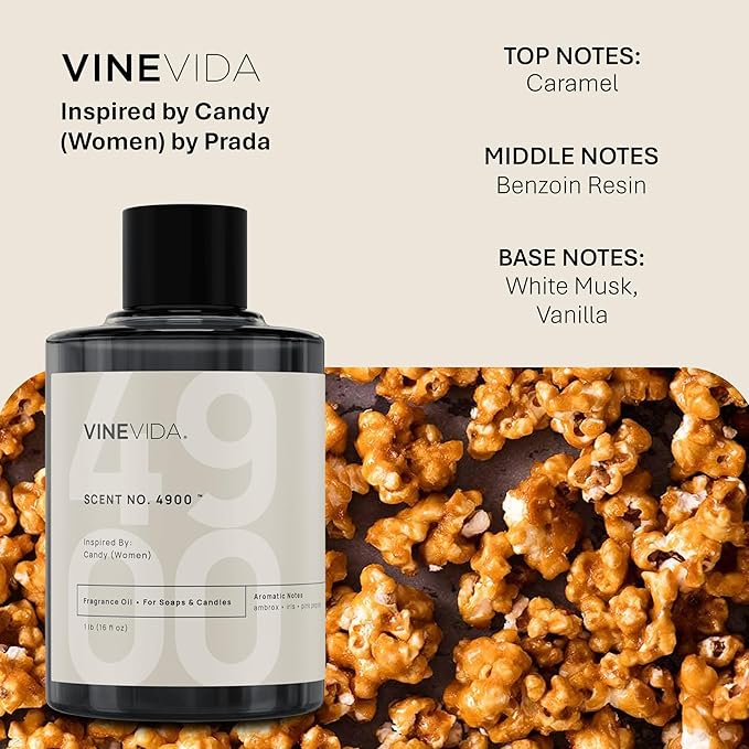 VINEVIDA [16oz] Candy (Women) Fragrance Oil for Candle Making - Natural Candle Oil Scents - Soap Making Essential Oil - Made in USA