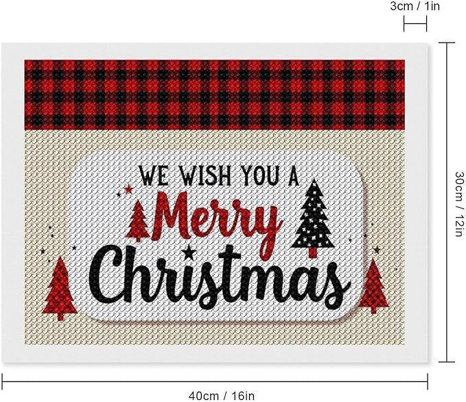 AIVKIEJK Diamond Painting Kits for Adults - Merry Christmas Welcome Painting DIY 5D Full Drill Diamond Dots Paintings with Diamonds Gem Art and Crafts Home Decor 12"x16"