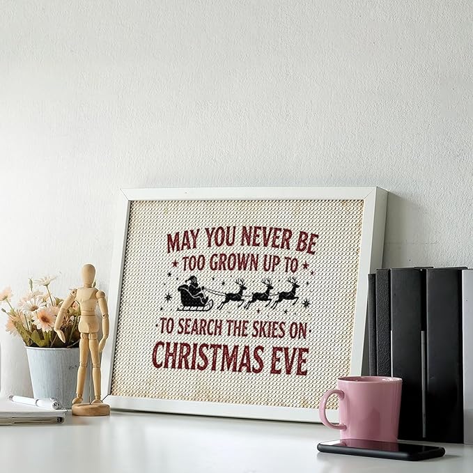 Diamond Painting Kits for Adults - Christmas May You Never Grow Too Big to Search The Sky On Christmas Eve Painting DIY 5D Full Drill Diamond Dots Paintings with Diamonds Gem Art And Crafts Home Decor