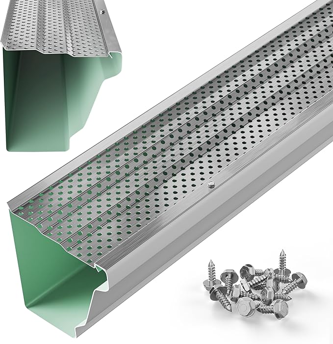 5" Gutter Guards Leaf Protection, Domestic Aluminum Gutter Covers 5 Inch (Sample, Mill Finish)