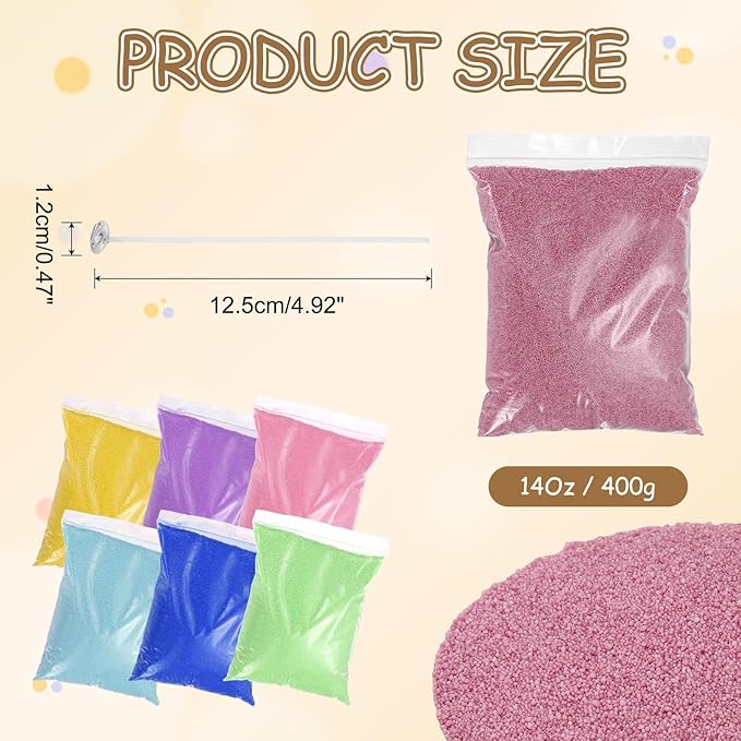 MECCANIXITY Pearled Sand Candles with 30 Pcs Wicks 14Oz / 400g Candle Beads Refillable Powder Sand Wax Making Kit for Thanksgiving Christmas Wedding Party DIY Home Crafts, Cherry Color