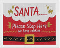 AIVKIEJK Diamond Painting Kits for Adults - Christmas Santa 'Please Stop Here' Painting DIY 5D Full Drill Diamond Dots Paintings with Diamonds Gem Art and Crafts Home Decor 16"x20"