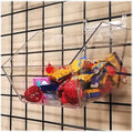 Clear Gridwall Acrylic Bins, Large Bin for Grid Panels - 6" L x 5.5" H x 11.5" D - 10 Pack