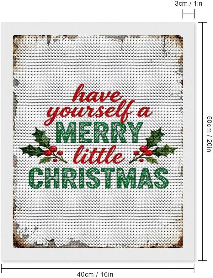 AIVKIEJK Diamond Painting Kits for Adults - Merry Christmas Santa Painting DIY 5D Full Drill Diamond Dots Paintings with Diamonds Gem Art and Crafts Home Decor 16"x20"