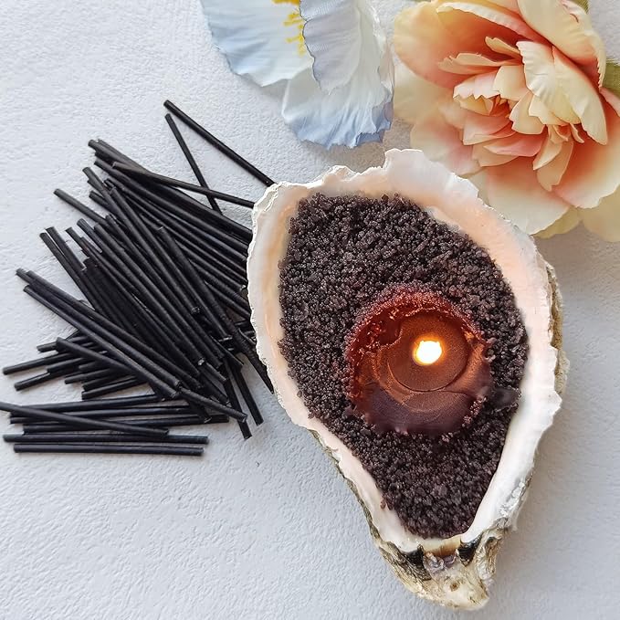 Pearled Candle Wick 2.2 Inch Black Cotton Wicks 100-Pack - Premium Metal-Free & Lead-Free Candle Wicks for Candle Making