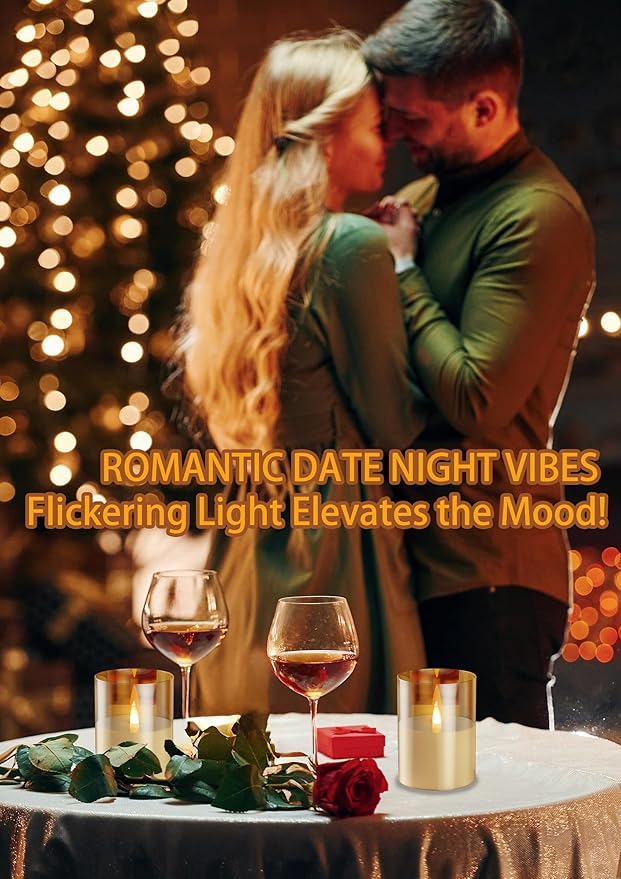Rechargeable Flameless Candles Type-c Rechargeable Battery Candle with Remote Control and Timer Function Real Wax Warm Color Moving Flame for Halloween Christmas Festival Wedding Home Party 200 Hours