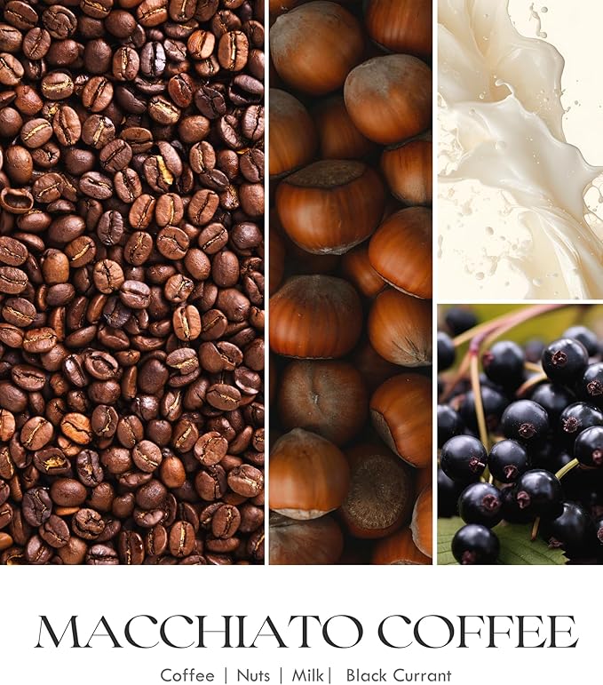 AOOVOO Macchiato Coffee Scented Candles for Women - Aromatherapy Candle with Crystals Inside, 10oz, 60H Burning Time, Soy Candles for Home Scented, Birthday Gifts Valentines Day Candle for Women Mom