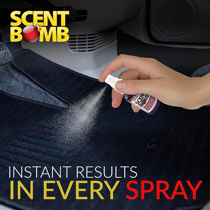 Scent Bomb Air Freshener Spray, Long-Lasting Odor Eliminator - Effective Deodorizer for Home & Car, Fresh Room Spray for Kitchen, Bathroom & Smell Neutralizer - 1 oz Pack of 4, Gardenia Scent