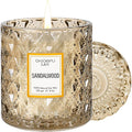 Chloefu LAN Sandalwood Candle, Dad Gifts Candle, Natural Soy Scented Candles for Stress Relief, 55 Hours Lasting Burning, Great Gift for Women & Men
