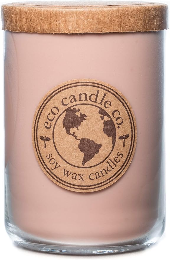 ECO CANDLE CO. Recycled Candle, Coffee Bean, 26 oz. - Scents of Coffee Beans & Hazelnut - 100% Soy Wax, No Lead, Kraft Paper Label & Lid, Hand Poured, Phthalate Free, Made from Midwest Grown Soybeans