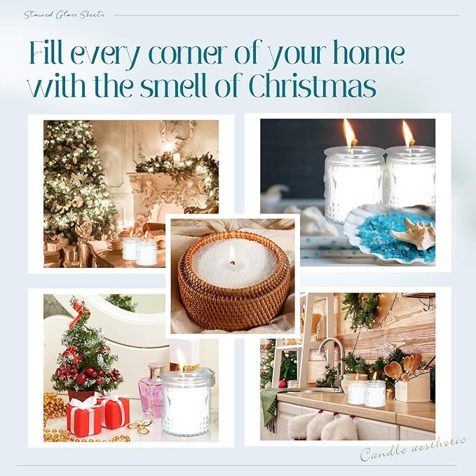MTLEE Pearled Candle 4.4 lb Sea Salt Scented Sand Candle Wax Kit Valentines Day Gift for Women Lover with Wrap Box 100 Wicks White Beaded Wax Gift Set for Valentine's Day Wife Couples Mother Friends