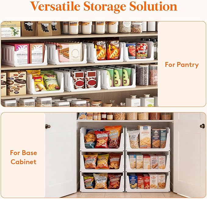 Lifewit 20 Pack Stackable Closet Organizers and Storage Basket for Clothes, Plastic Sweater Storage Bins for Wardrobe, Multifunctional Pants Organizer for RV, Pantry, Bathroom, Kitchen, Dorm, 24L