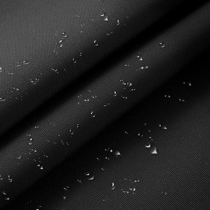 1200D Thicken Waterproof Canvas Fabric by The Yard 58" W Water-Resistant Polyester Fabric Heavy Duty Outdoor Upholstery Material for Chair Patio Cushion Furniture Cover Sewing DIY, 10 Yards Black