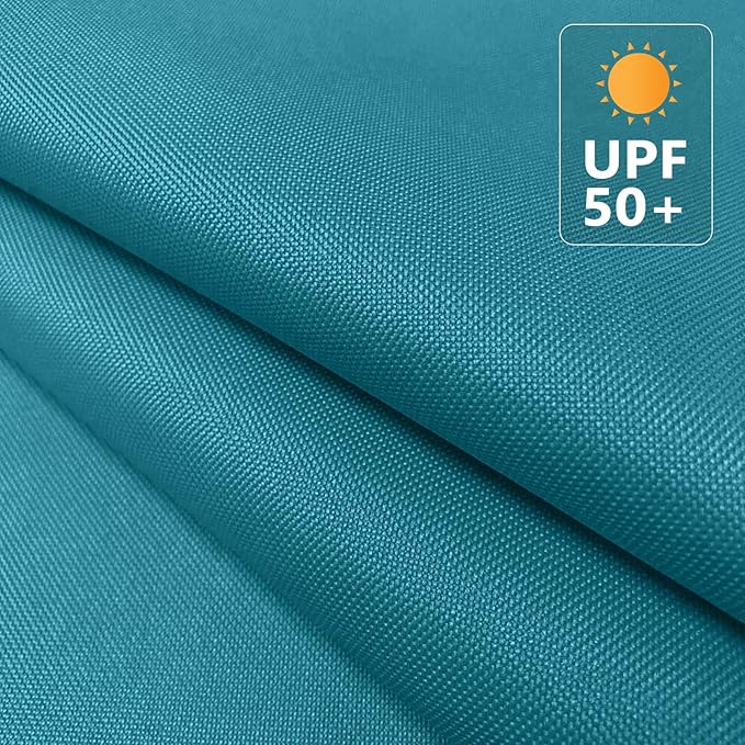 OTOEZ 600D Waterproof Canvas Fabric by The Yard, Fade & UV Resistant Outdoor Upholstery Material 58" W Water Resistant Cordura Fabric for Marine Boat Awning Tent Chairs DIY, 1 Yard Cyan Blue