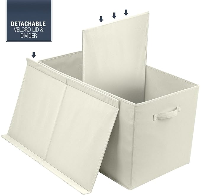 Sorbus Toy Chest with Flip-Top Lid, Kids Collapsible Storage for Nursery, Playroom, Closet, Home Organization, Large (Pattern - Chevron Gray)