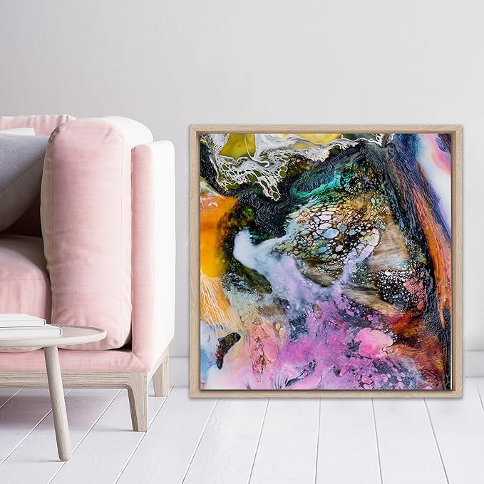 Pixy Canvas Floater Frame 13x13 for 1-1/2 (1.5) inch Deep Canvas Paintings/Canvas Prints/Wood Canvas Panels/Wall Art/Wall Decor/Home Decor/Artwork (Nordic White Oak, 13 x 13 inch, Square)