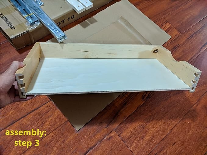 Elysian 11" Slide Out Cabinet Organizer for 15" Pantry, Solid Wood Dovetail Drawer, 21" Deep, Full Extension Side Mount Rails, Includes Spacers for Face Frame & Frameless