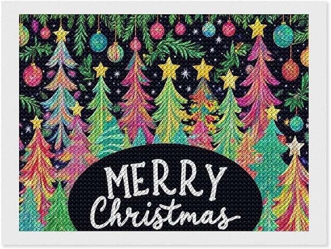 AIVKIEJK Diamond Painting Kits for Adults - Colorful Christmas Tree Painting DIY 5D Full Drill Diamond Dots Paintings with Diamonds Gem Art and Crafts Home Decor 12"x16"