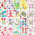 200 Pcs Dried Pressed Flowers for Crafts, 20 Sheets Real Dry Florals and Leaves Bulk with Tweezer for Resin Molds Candle Soap Making Scrapbook Bookmarks Frames Supplies Kit Nail Art Makeup Decor