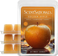 Scentsationals Wax Melts, Wax Cubes Strong Scent - Golden Apple - Long Lasting Scented Melts for Warmer, 10oz (24-Cubes)
