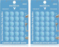 Candle Sticky Dots - Blue Wax Candle Adhesive Dots - Unscented Cire Adhesive for Secure Candle Placement - Easy Clean and Traceless Adhesive for DIY Projects - Pack of 48