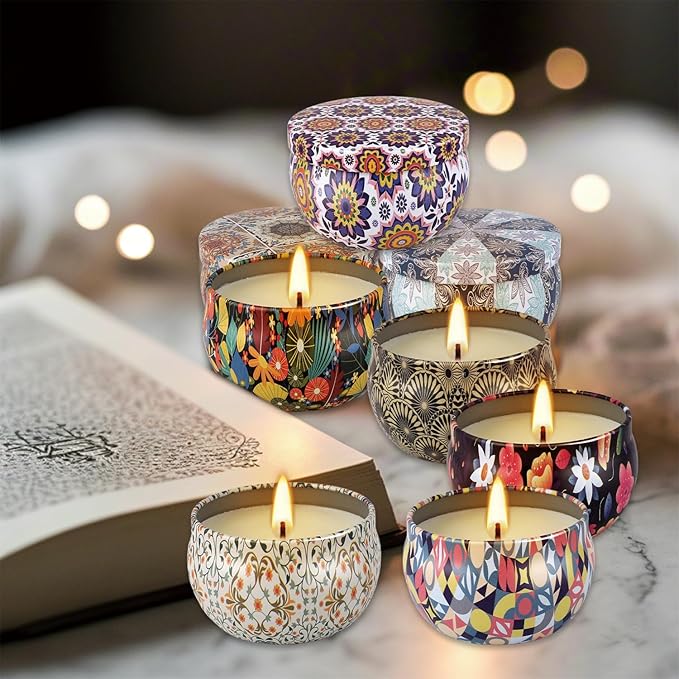 24-Piece Smokeless Scented Candle Set with 8-Hour Burn Time Each, Ideal for Home Decor,Festival Gifts and Birthdays Gifts- Premium Aromatherapy Candle,2.5oz