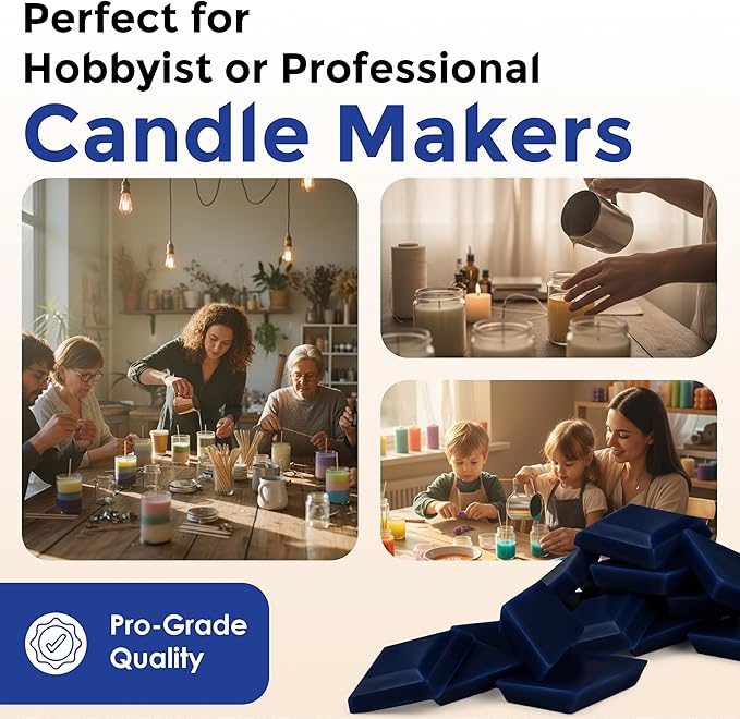 Blue Candle Dye - Made in The USA - Premium Colorants - Highly Concentrated - Popular Colors for Paraffin or Soy Wax - Great for Professionals or Hobbyist - 25 Dye Chips