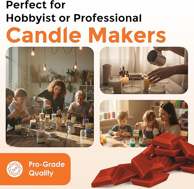 Orange Candle Dye - Made in The USA - Premium Colorants - Highly Concentrated - Popular Colors for Paraffin or Soy Wax - Great for Professionals or Hobbyist - 50 Dye Chips