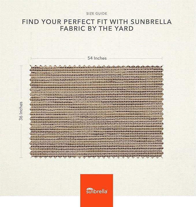 Sunbrella Outdoor Fabric by The Yard | Charmer Wren (Textured) | Official Sunbrella Seller | Indoor or Outdoor Upholstery Fabric for Chairs, Cushions, Drapery, Pillows, Furniture