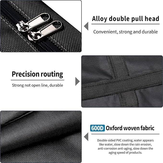 Extra Large Heavy Duty Moving Bag, Duffle Moving Bags 230L with Zippers for Space Saving Moving Storage and College Dorm,Oxford Cloth Waterproof Fabric, Black