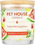 Pet House Candles, Soy-Based, Long Burning Scented Candles for Pet Homes, 60 Hour Burn Time - Watermelon Mojito, 9 oz