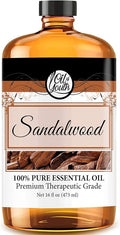Oil of Youth Sandalwood Essential Oil (16oz Bulk) for Calming, Skin Therapy, Aromatherapy, Diffuser
