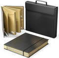 ABC life Important Document Organizer & Fireproof Document Bag, Passports, Birth Certificates, Passports, Photos and Letters, Spine-Free Design with Elastic Closure - Kit
