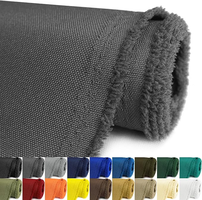 Waterproof Canvas Fabric by The Yard 58inch 600D Upholstery Material Polyester Fabric Outdoor Water Resistant Fabric for Sewing Chair Patio Cushion Purse Bag Interior, 8 Yard Grey