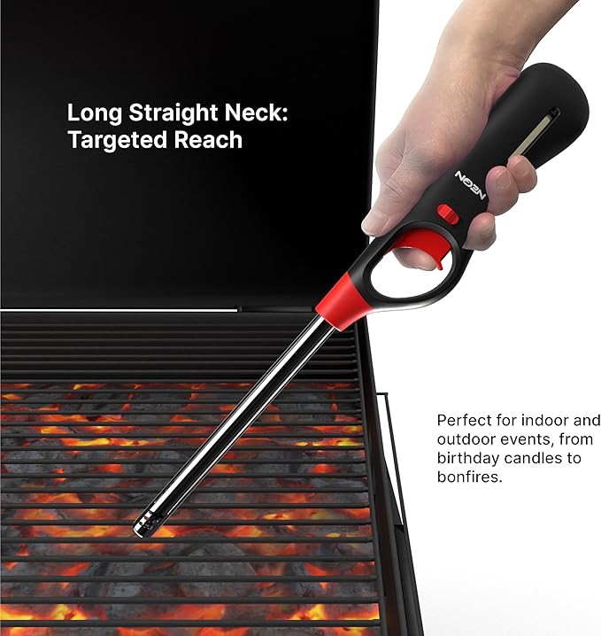 Neon Refillable Butane Fuel Lighter, Pocket Lighter, BBQ Lighter, Candle Lighter, Multi-Purpose Lighter 3pcs