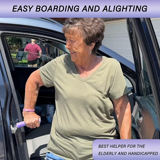 2 Pack Car Door Handle for Elderly Car Handle Assist for Easy Sit to Stand Assistance Auto Grab Bar Cane Support Aid Portable Assistive Device for Seniors and Handicap - Best Gifts for Elderly