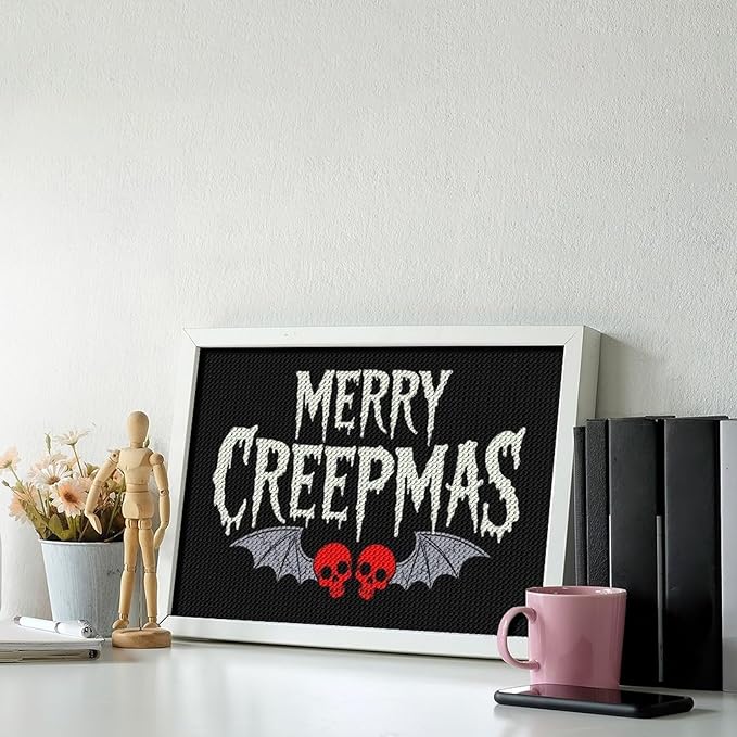 AIVKIEJK Diamond Painting Kits for Adults - Halloween & Christmas Gothic Ghost Christmas Painting DIY 5D Full Drill Diamond Dots Paintings with Diamonds Gem Art and Crafts Home Decor 8"x12"