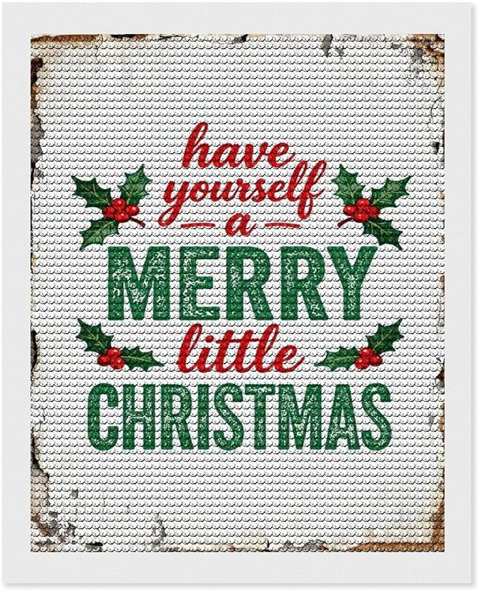 AIVKIEJK Diamond Painting Kits for Adults - Merry Christmas Santa Painting DIY 5D Full Drill Diamond Dots Paintings with Diamonds Gem Art and Crafts Home Decor 16"x20"