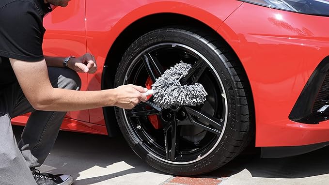California Car Duster Microfiber Wheel Duster, Soft Microfiber Loop Mop Removes Light Daily Brake Dust 96630