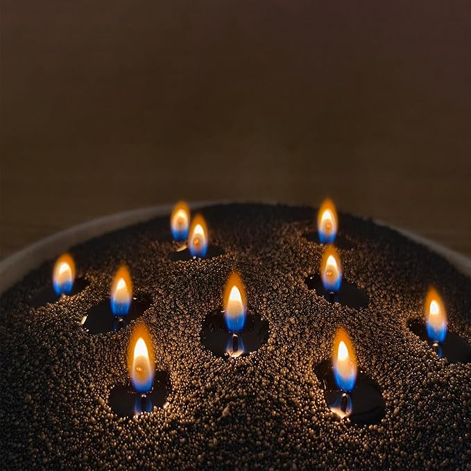 Fovara - Pearled Sand Candles with Wicks, 3.3 lbs - Sand Wax Candle Kit: Wooden Dough Bowl,50 Wicks, Jasmine & Lavender Scented Oil - Long-Lasting Candle Beads, Non-Toxic, Reusable Candles - Black