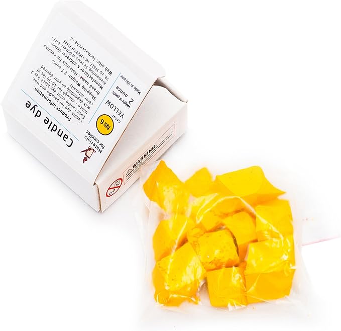 Yellow Candle Dye 2oz for Soy Candle Making – Candle Shop Premium Color Dye Blocks for Soy Wax, Beeswax, Paraffin - Candle Wax Dyes