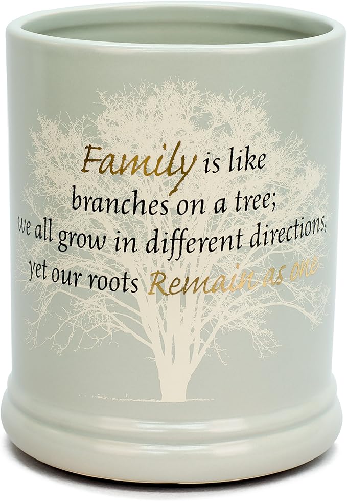 Elanze Designs Family Tree Ceramic Stoneware Electric Large Jar Candle Warmer