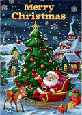 MOGTAA Christmas Diamond Art Kits for Adults, 5D Full Drill Santa Claus Diamond Painting Kits for Adults Beginner, DIY Round Diamond Dots for Adults, Gem Art for Home Wall Decor 12 X 16 Inch